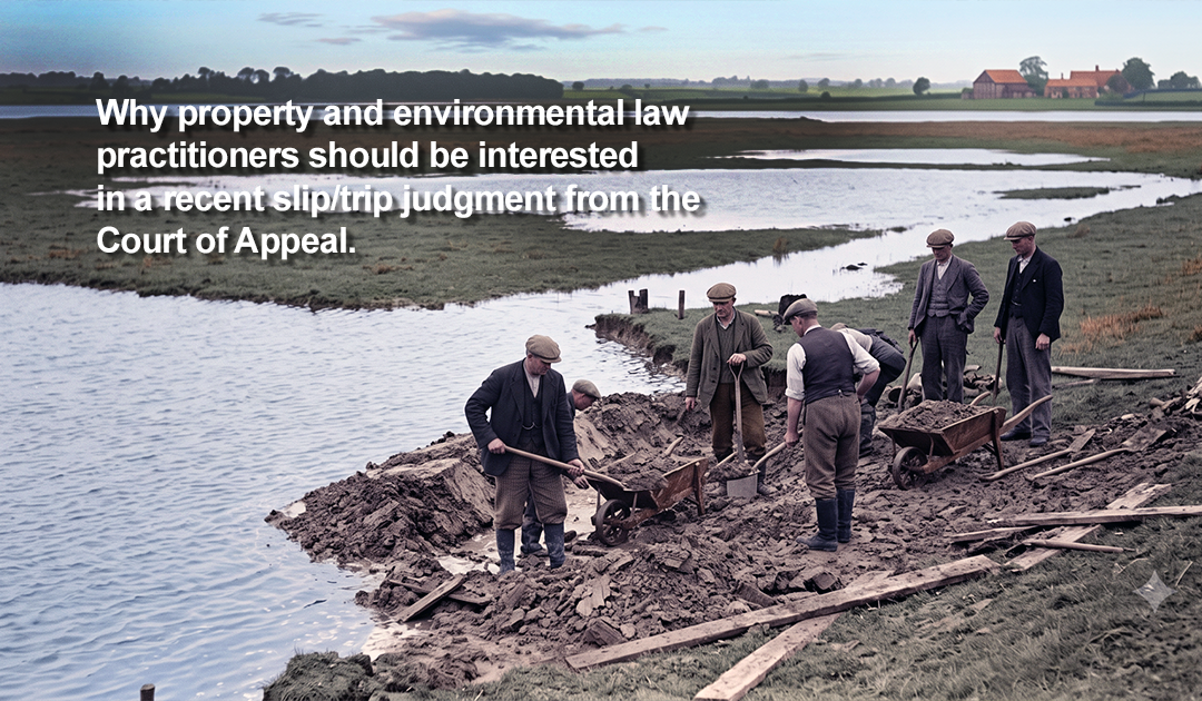 Why property and environmental law practitioners should be interested in a recent slip/trip judgment from the Court of Appeal.